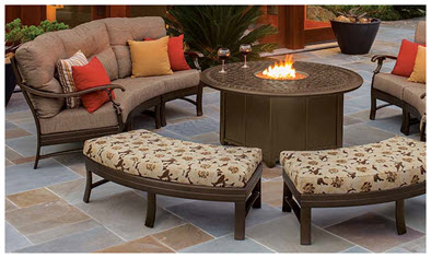 Outdoor Benches - Upholstered Cushions